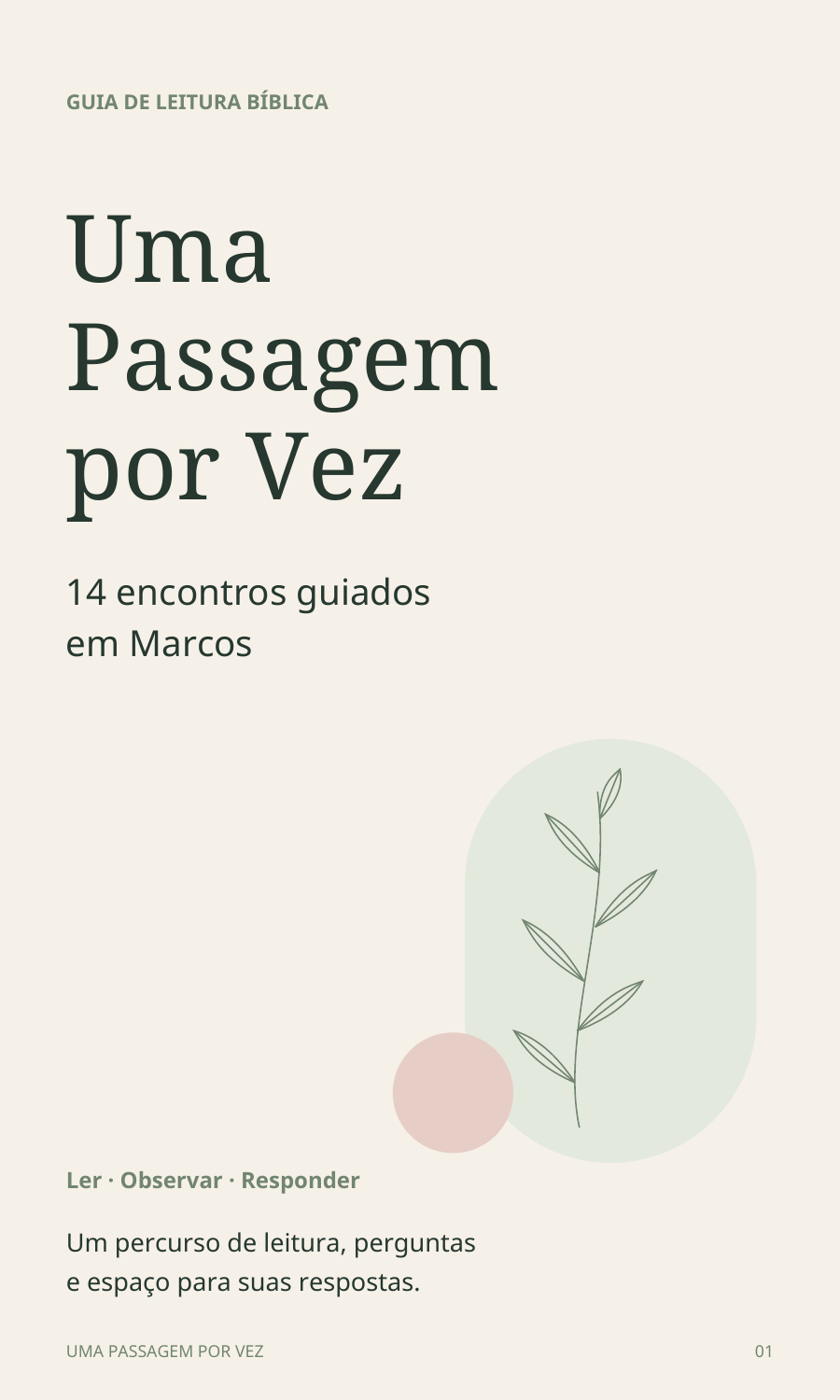 Capa do guia Uma Passagem por Vez — 14 encontros guiados em Marcos